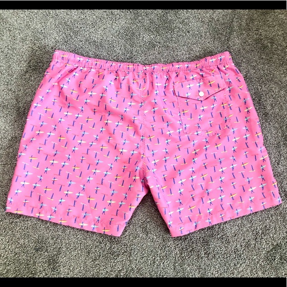 NWT Crown & Ivy Pink Drawstring Swim Trunks size XXL - Picture 6 of 11